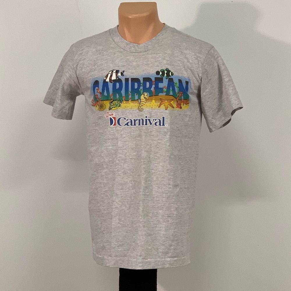 Vintage 90s Carnival Cruise Lined T-shirt